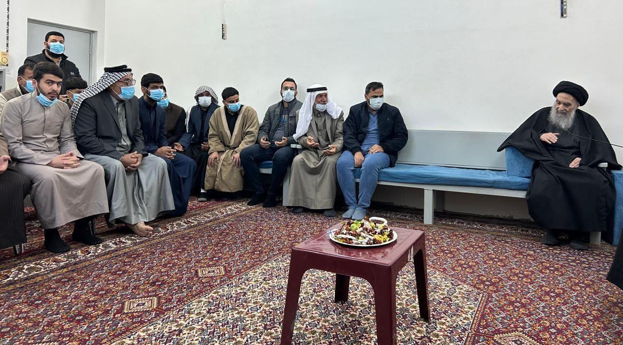 المرجع الديني الأعلى السيد السيستاني يستأنف استقبال الزائرين
